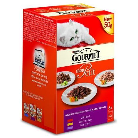 Gourmet Mon Petit Meat Beef Lamb Chicken ( 6Pk) 50g PK8 - 718794