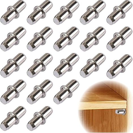 50er-Pack Regalstifte, Regalträger für Schränke, Regalwinkel, Halterungen und Regalträger, Schrankbeschläge, für Möbel, Schränke, Regalträger 5x16mm
