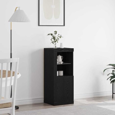 LED-Sideboard Schwarz 41 x 37 x 100 cm Holzwerkstoff (1/5)