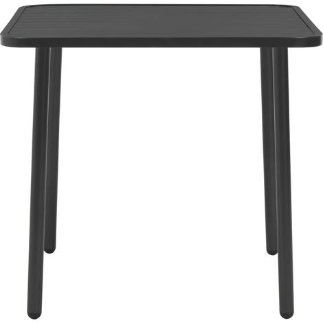 Maison Exclusive - Tavolo da Giardino Grigio Scuro 80x80x72 cm in Acciaio (1/4)