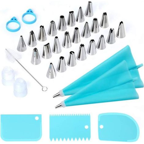 Spritzbeutel, DIY-Sets aus Edelstahl, Spritzbeutel, DIY-Sets zur Tortendekoration – 34-teilig