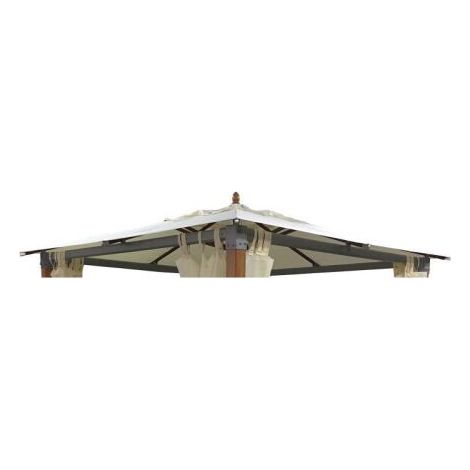 Couverture supe'rieure de remplacement en polyester de couleur e'cru pour Gazebo Top 3x3 m en aluminium pour jardin exte'rieur