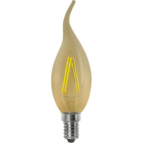 Bombilla LED Filamento Vintage Vela Llama E14 4W Matel (1/4)
