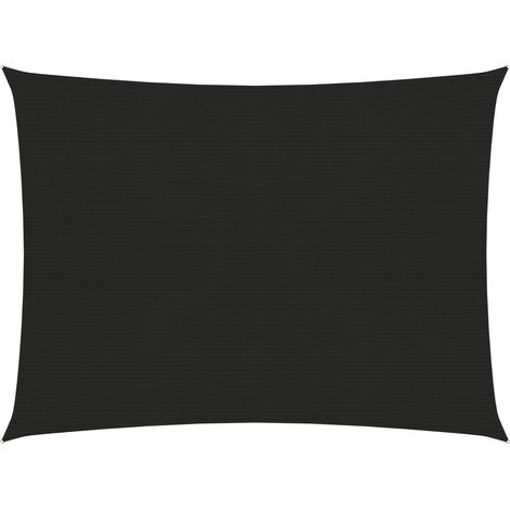 Vela de sombra 160 g/m² negro 2 x 3,5 m HDPE 020009189 (1/5)