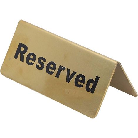 Panneau de table en métal, acier inoxydable robuste, double face, gain de place, doré, pour fêtes, mariages, hôtels, réservé. (1/4)