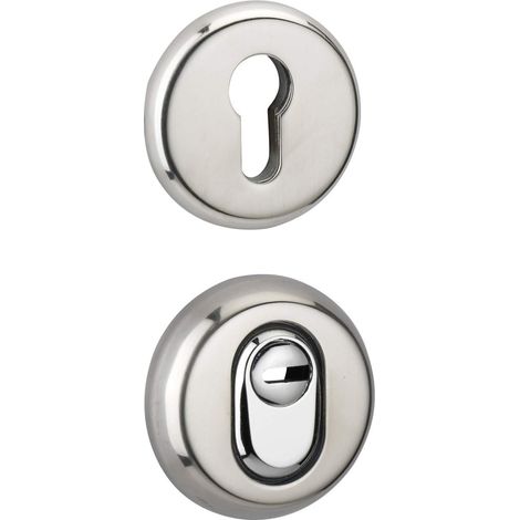 Coppia di rosette di sicurezza rinforzate cromate – THIRARD