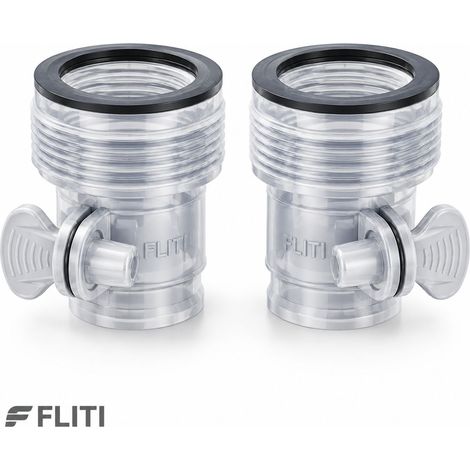 Adaptateur de Tuyau de Piscine B 32 à 38 mm, Lot de 2 Raccords 1.5 Pouces avec Joint pour Pompe de Filtration et Système au Sel (1/5)