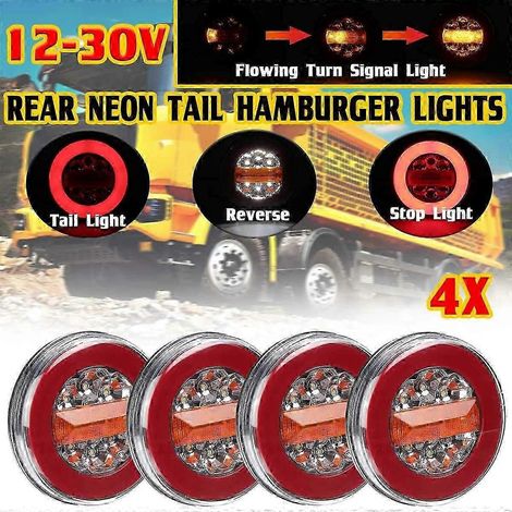 Feu arrière LED neuf (1/2/4x) pour remorque, camion, fourgonnette, caravane ou camping-car, 12-24 V, feu stop, feu de recul, clignotant (1/5)