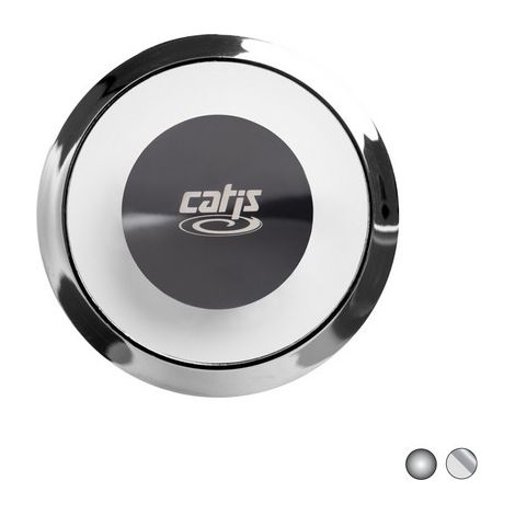 PULSANTE CATIS PER ECOSTOP Bianco-Cromo