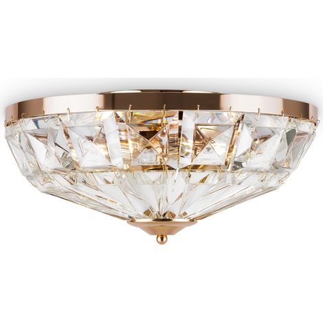 Plafonnier cristal glamour Maytoni Facet MOD094CL-04G (1/4)