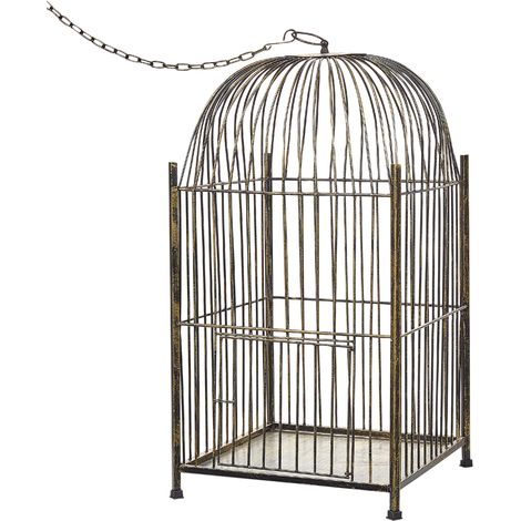 Linterna de metal decorativa jaula colgante decoración efecto oro envejecido Comoras