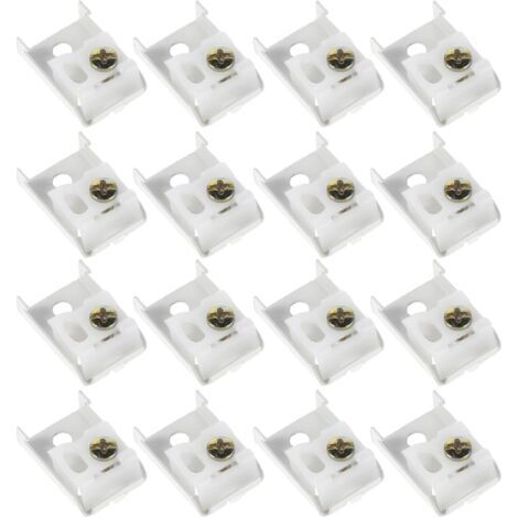 60 Clips de Fixation pour Stores Vénitiens Supports Supérieurs Incurvés pour Stores Enrouleurs 60 Pièces en Plastique Résistant Installation sans Outil et Moustiquaires (1/5)