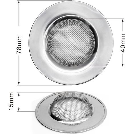 Filtro universale per lavello in acciaio inox，4 pezzi，filtro per lavello，filtro per lavello，filtro per lavello in acciaio inox di alta qualità (1/4)