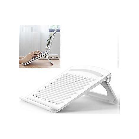 Ergonomisch gestalteter, tragbarer Laptopständer, geeignet für Notebooks von 10 bis 17 Zoll, robuste Aluminiumlegierung mit dreieckigem Design, 6 Höhenverstellungen für optimale Stabilität