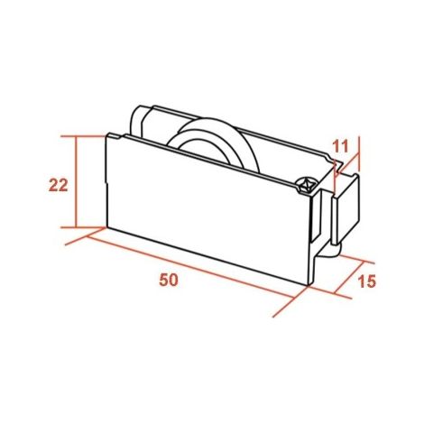 Rodamiento Ventana Negro N01 5uds, GIBALTO (1/5)