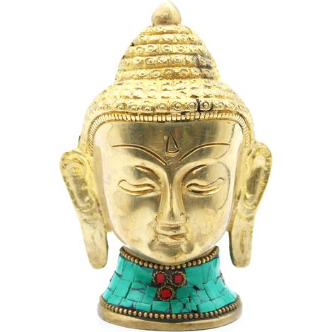 Figure de Bouddha en Laiton - Tête SM - 5 cm- Vendu par 1 (1/2)