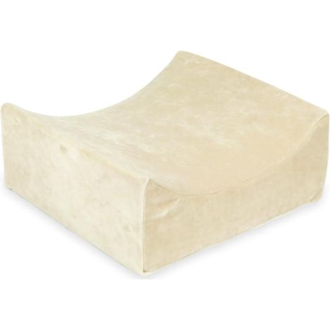 culla da gioco in morbida schiuma beige effetto velluto (1/5)