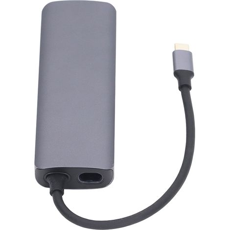 9-in-1-Dockingstation aus Aluminiumlegierung mit USB-Typ-C-Hub und Dual-Monitor-Dockingadapter. (1/5)