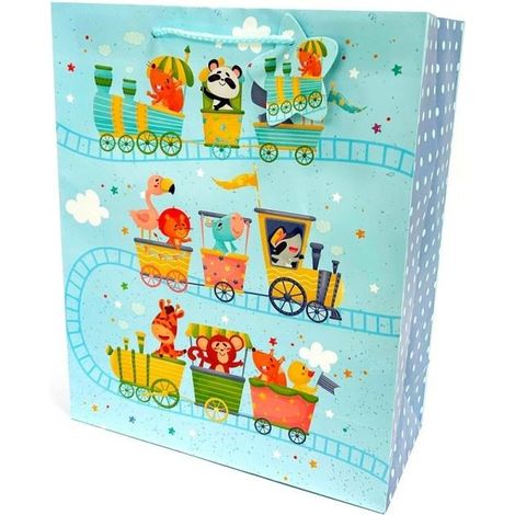 Bolsa decorativa mate de 26x32x12cm Choo Choo