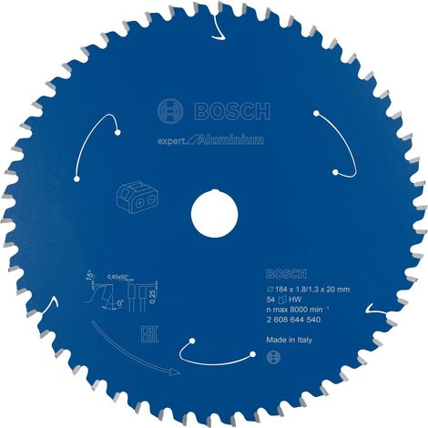 Bosch Expert for Aluminium Circular Saw Blade 184x1.8/1.3x20 T54 2608644540 (1/5)