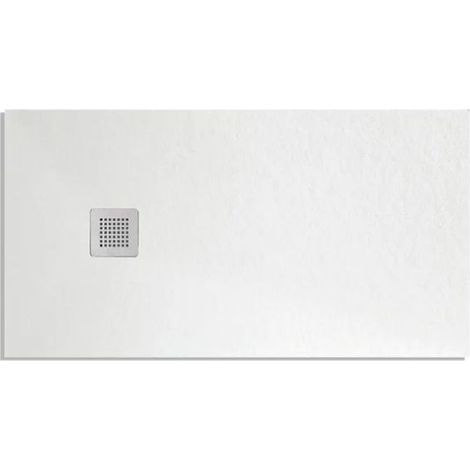 Piatto doccia rettangolare in marmoresina bianco modello stone free h2,8 cm 80x120 BARBOTTINA (1/3)