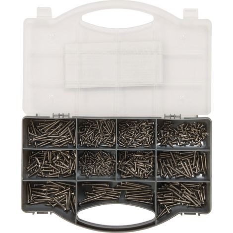 Coffret de 570 vis inox a2 auto taraudeuses (1/3)