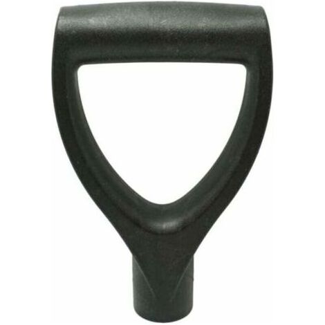Manche de bêche Fourche de Jardin Manche de Pelle en Forme de D Poignée en Plastique pour Outils de creusage et de ratissage Noir (1/4)