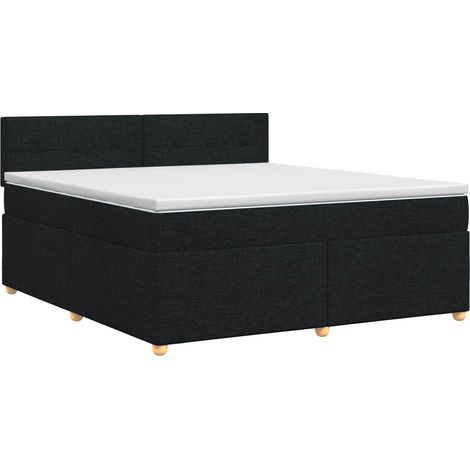 Maison Exclusive - Boxspringbett mit Matratze Schwarz 180 x 200 c (1/5)