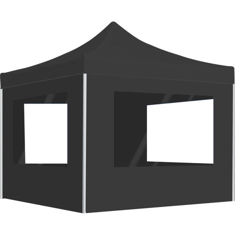 vidaXL Faltbare Empfangszelt mit Aluminiumwänden 3 x 3m Anthrazit