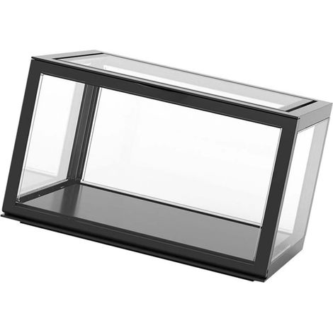 Tisch-Präsentationsständer für Schaufensterpuppen, hochtransparente Acrylvitrine, staubdicht, schwarz (1/5)