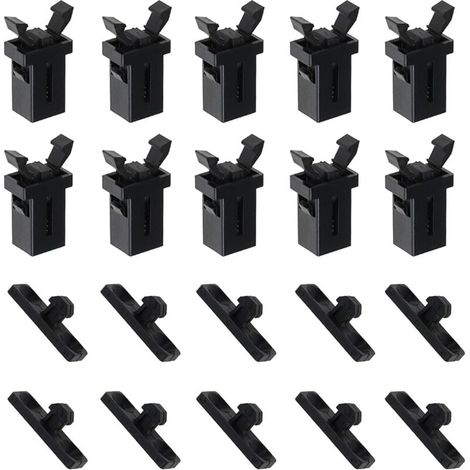 10 paires Serrure de Loquet de Poubelle à Couvercle Tactile en Plastique Rechange Compatible 20.112.5mm (1/4)