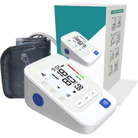 Tensiomètre de poignet numérique intelligent avec grand écran LCD et brassard ajustable pour une utilisation à domicile