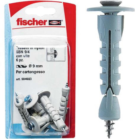 Tasselli nylon sbn 9/2 4 pezzi - fischer (1/3)