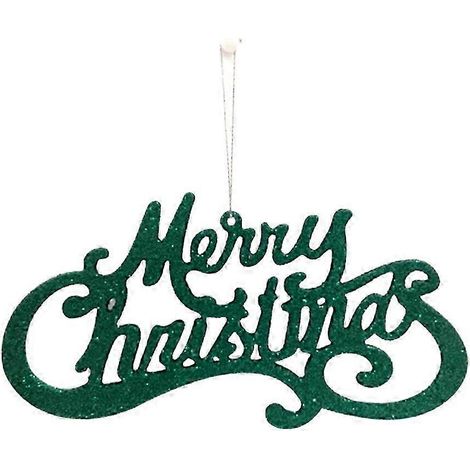 2er-Set „Frohe Weihnachten“-Buchstabengirlanden, Baumschmuck, Glitzerkarten für Partys, Zuhause, Gastgeschenke (1/5)