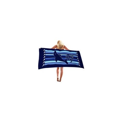 Mikrofaser-Strandtücher, sandabweisend, schnelltrocknend, leicht und dünn, mit Delfinmuster, Reisehandtücher für Erwachsene, Frauen, Männer, Mädchen und Kinder, Strandaccessoires - Crezuo