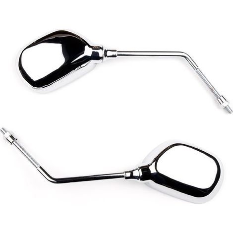 Paire de rétroviseurs universels pour Scooter - M8 - chrome