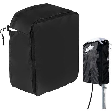 Housse pour chargeur de voiture électrique, protection murale coupe-vent, boîte de protection avec sangle de traction réglable pour station de charge, pour garage, parking, maison (1/5)