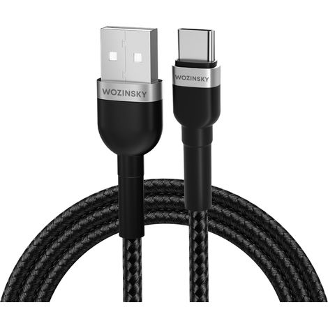 Cable USB-A/USB-C Wozinsky WNBAC1 de 2,4 A, 1 m - Negro (1/5)