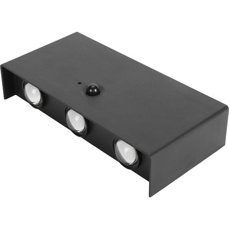 Applique murale LED rechargeable sans fil détecteur de mouvement aimantée éclairage haut/bas interrupteur tactile noire intérieur (1/5)