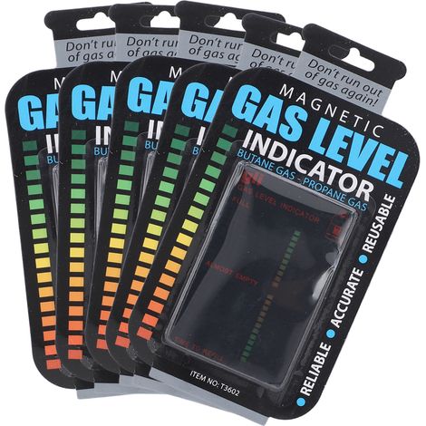 Jauge magnétique de niveau de gaz, indicateur LCD souple en PET, design compact et léger pour camping-car et barbecue (1/4)