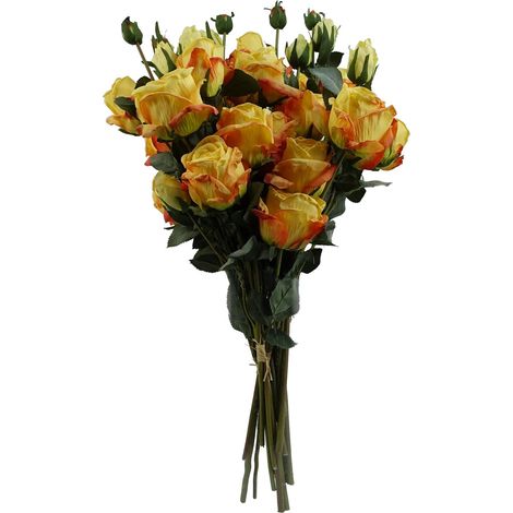 6 x 60cm Yellow Rose Artificial Flowers (1/5)
