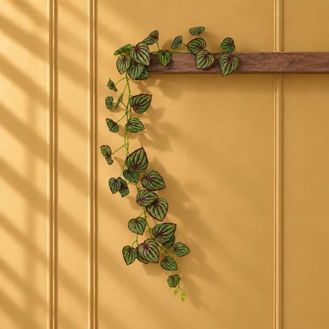 160cm Artificial Watermelon Peperomia Leaf Garland Hanging Decoration (1/5)
