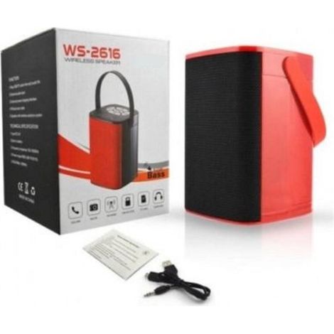 TrAdE Shop Traesio - Speaker Altoparlante Cassa Bluetooth Ws-2616 Aux Radio Fm Usb Tf Mp3 -