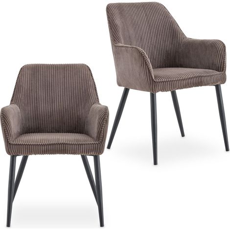 Lot de 2 chaises VERONA Taupe (Lot de 2) (1/5)