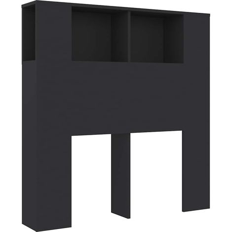 Maison Exclusive - Mueble cabecero negro 100x18,5x102,5 cm (1/5)