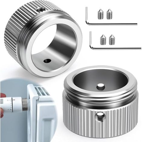 Adaptateur de thermostat de radiateur en laiton nickelé (1/5)