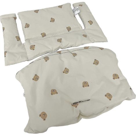 1. Le coussin antidérapant pour chaise haute de cette marque est rempli de coton PP et présente un joli motif d'ours de style nordique, ce qui le rend adapté à une utilisation quotidienne par les bébé (1/5)
