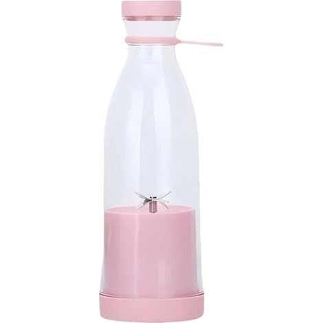 Mini extracteur de jus portable, 380 ml, extracteur de jus instantané pour la maison et les voyages - rose (1/4)