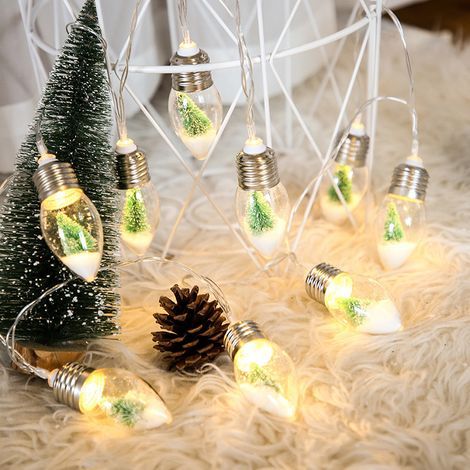 LED-Lichterkette für den Weihnachtsbaum, Wunschflaschenlaternen, Laternen für die Innendekoration, 2 m, 10 Lichter (1/5)