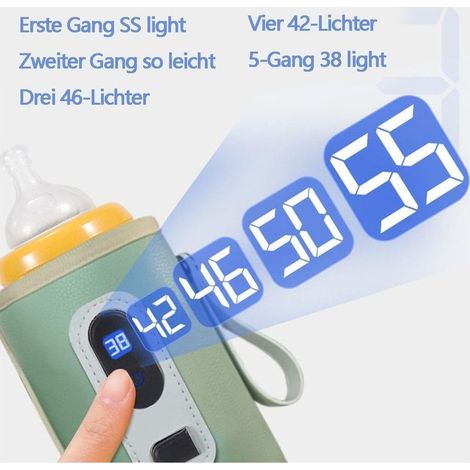 4-in-1 Flaschenwärmer für Babys, hält Babynahrung warm mit Temperaturregelung, LCD-Display und 5 Temperatureinstellungen (1/5)